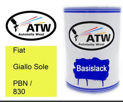 Fiat, Giallo Sole, PBN / 830: 500ml Lackdose, von ATW Autoteile West.